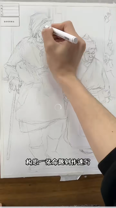 如何完成一張命題創作速寫